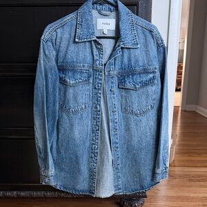 Pistola Mandy Oversized Illuminating Shacket with rhinestone detailing